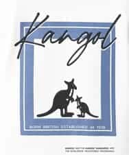 KHKGV15059 a.v.v MEN(アー・ヴェ・ヴェ) 【KANGOL】スクエアプリントロングシルエットTシャツ ホワイト