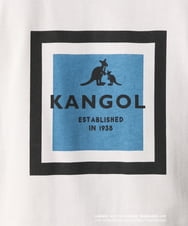 KHKGV16054 a.v.v MEN(アー・ヴェ・ヴェ) 【KANGOL】スクエアプリントワイドシルエットTシャツ ライトグレー