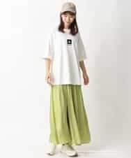 KHKGV16059 a.v.v MEN(アー・ヴェ・ヴェ) 【KANGOL】スクエアプリントワイドシルエットTシャツ ライトグレー