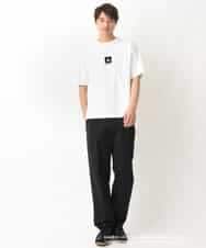 KHKGV16059 a.v.v MEN(アー・ヴェ・ヴェ) 【KANGOL】スクエアプリントワイドシルエットTシャツ ライトグレー