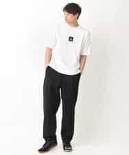 KHKGV16059 a.v.v MEN(アー・ヴェ・ヴェ) 【KANGOL】スクエアプリントワイドシルエットTシャツ ライトグレー