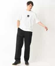 KHKGV16059 a.v.v MEN(アー・ヴェ・ヴェ) 【KANGOL】スクエアプリントワイドシルエットTシャツ ライトグレー