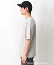 KHKGV16059 a.v.v MEN(アー・ヴェ・ヴェ) 【KANGOL】スクエアプリントワイドシルエットTシャツ ライトグレー
