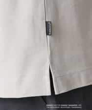 KHKGV16059 a.v.v MEN(アー・ヴェ・ヴェ) 【KANGOL】スクエアプリントワイドシルエットTシャツ ライトグレー