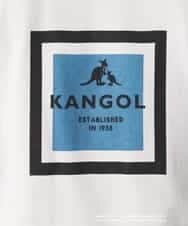 KHKGV16059 a.v.v MEN(アー・ヴェ・ヴェ) 【KANGOL】スクエアプリントワイドシルエットTシャツ ライトグレー