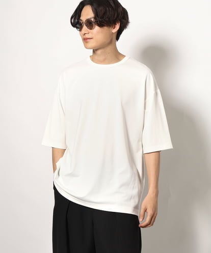 KHKGV24034 a.v.v MEN 【イージーケア】ポンチワイドシルエットTシャツ 5分袖