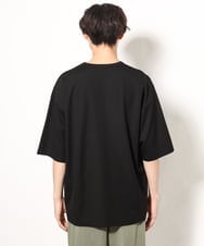 KHKGV24034 a.v.v MEN(アー・ヴェ・ヴェ) 【イージーケア】ポンチワイドシルエットTシャツ 5分袖 ブラック