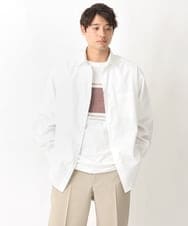 KHKGV25034 a.v.v MEN(アー・ヴェ・ヴェ) 【接触冷感】スクエアプリントセミワイドシルエットTシャツ ライトブルー