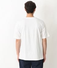 KHKGV25034 a.v.v MEN(アー・ヴェ・ヴェ) 【定番アイテム】スクエアプリントセミワイドシルエットTシャツ ライトブルー