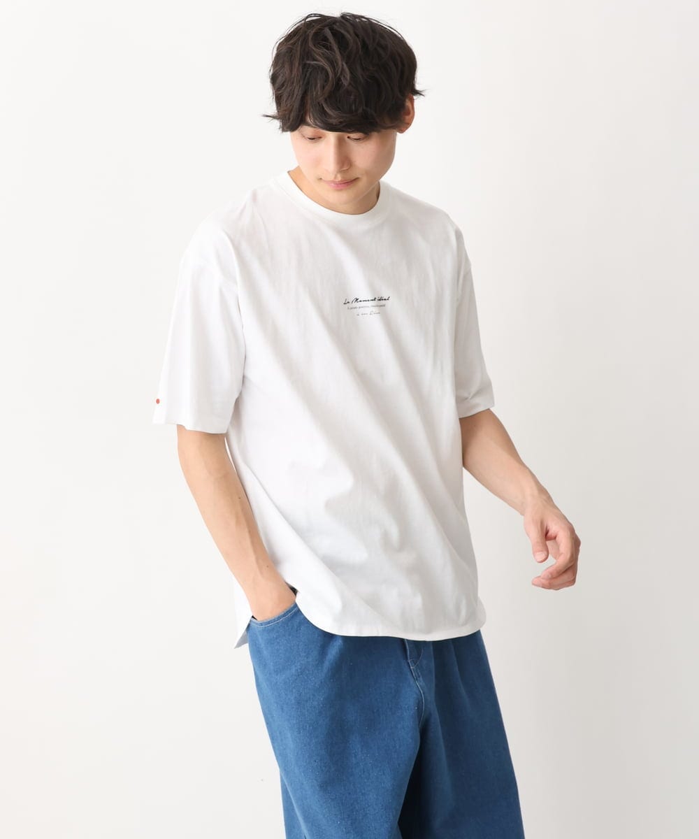 KHKGV27034 a.v.v MEN(アー・ヴェ・ヴェ) 【レイヤードに最適】ミニロゴＴシャツ  ホワイト