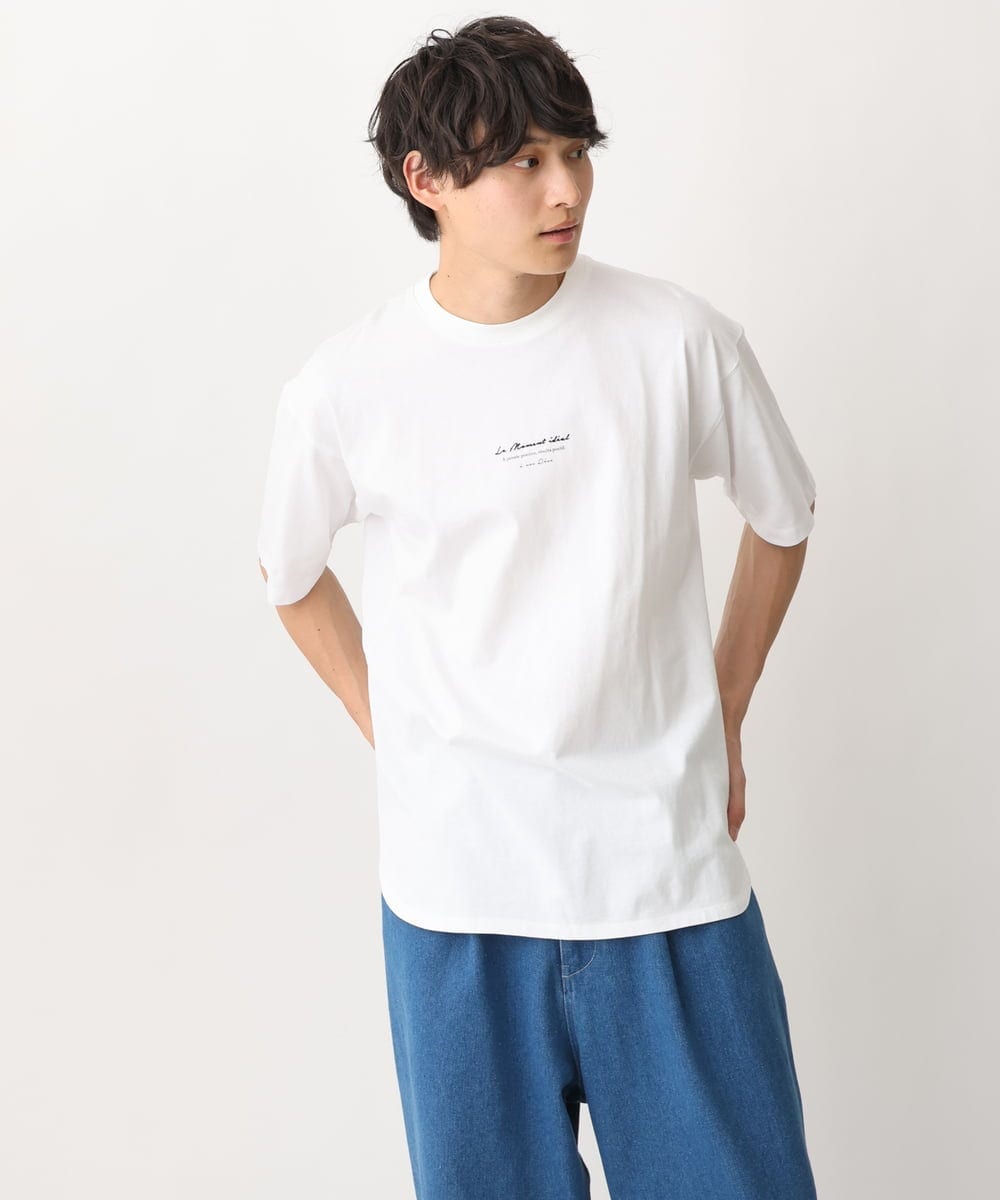 KHKGV27034 a.v.v MEN(アー・ヴェ・ヴェ) 【定番アイテム】ミニロゴＴシャツ  ホワイト