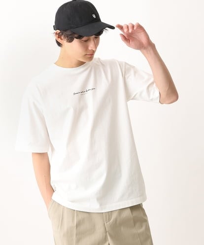 KHKGV29029 a.v.v MEN 【接触冷感】ミニロゴセミワイドシルエットTシャツ