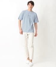 KHKGV29029 a.v.v MEN(アー・ヴェ・ヴェ) 【接触冷感】ミニロゴセミワイドシルエットTシャツ ホワイト