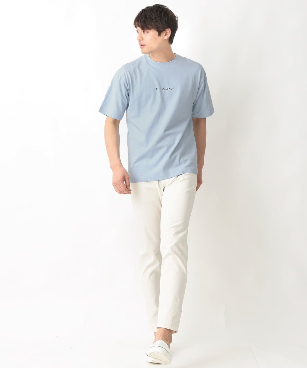 KHKGV29029 a.v.v MEN(アー・ヴェ・ヴェ) 【定番アイテム】ミニロゴセミワイドシルエットTシャツ ホワイト
