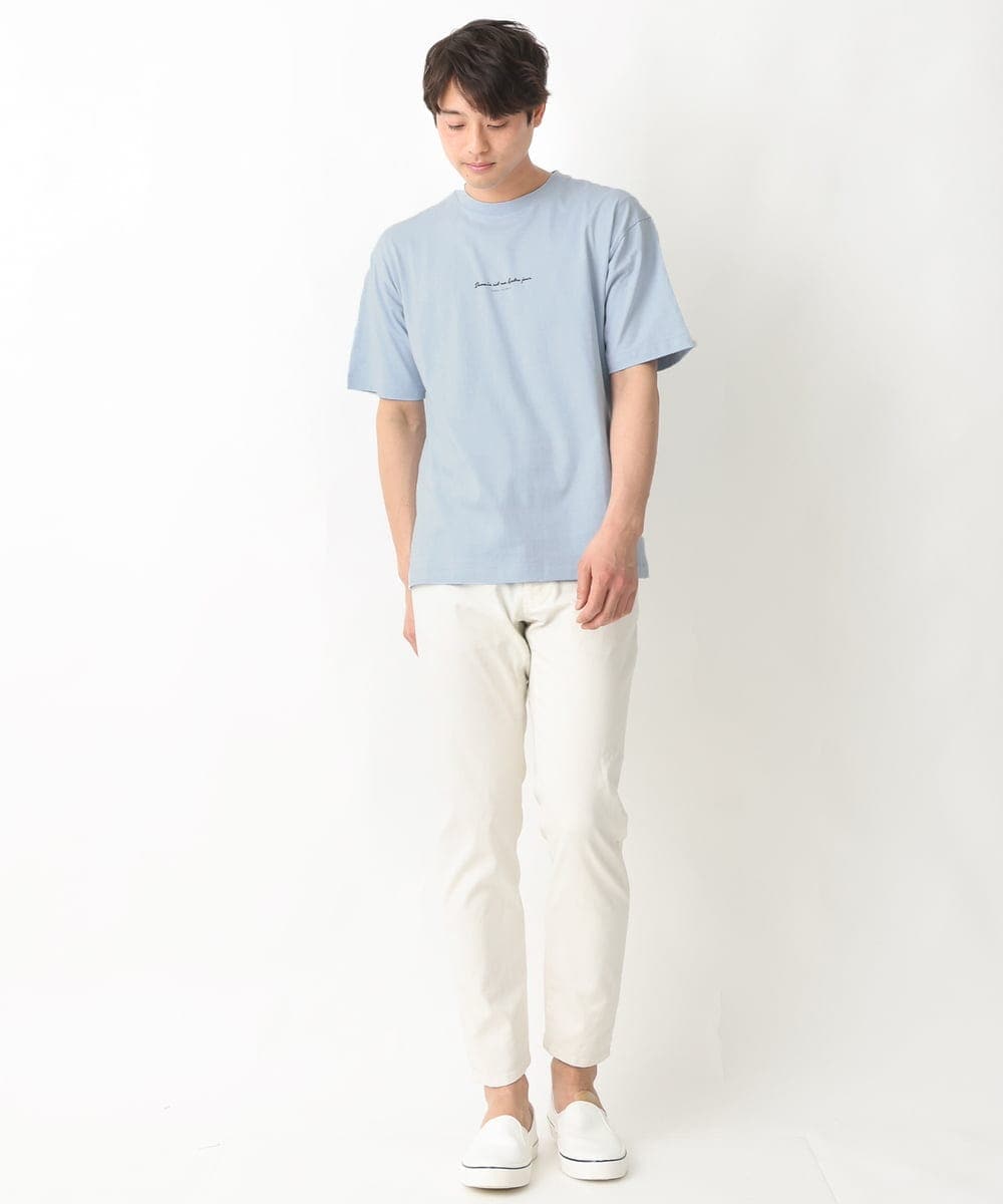 KHKGV29029 a.v.v MEN(アー・ヴェ・ヴェ) 【定番アイテム】ミニロゴセミワイドシルエットTシャツ ホワイト