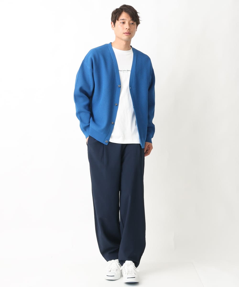 KHKGV29029 a.v.v MEN(アー・ヴェ・ヴェ) 【定番アイテム】ミニロゴセミワイドシルエットTシャツ ホワイト