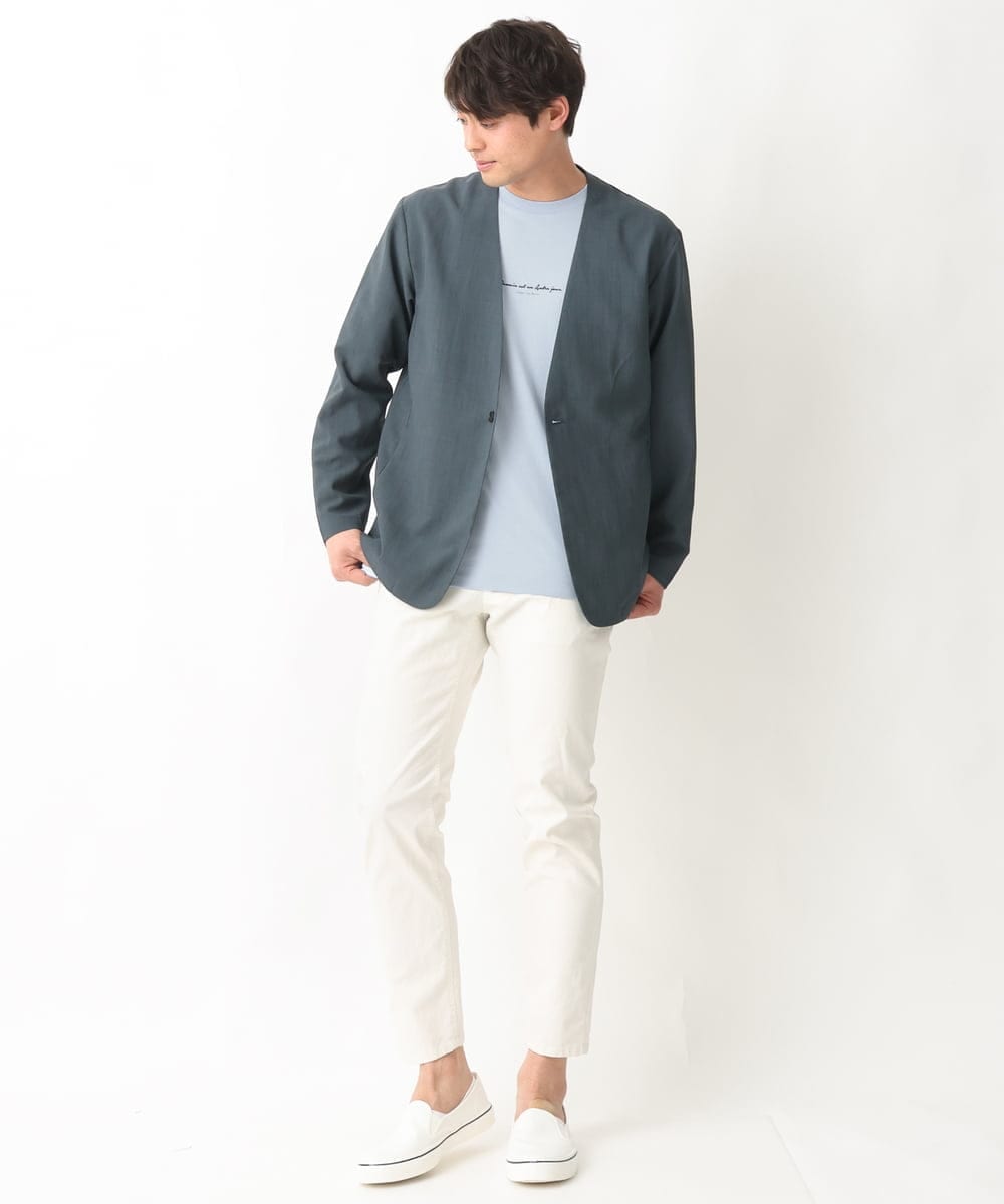KHKGV29029 a.v.v MEN(アー・ヴェ・ヴェ) 【定番アイテム】ミニロゴセミワイドシルエットTシャツ ホワイト