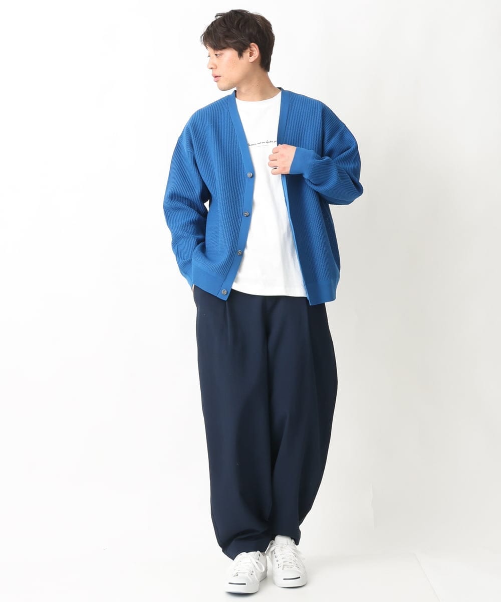KHKGV29029 a.v.v MEN(アー・ヴェ・ヴェ) 【定番アイテム】ミニロゴセミワイドシルエットTシャツ ホワイト