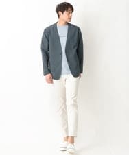 KHKGV29029 a.v.v MEN(アー・ヴェ・ヴェ) 【定番アイテム】ミニロゴセミワイドシルエットTシャツ ホワイト