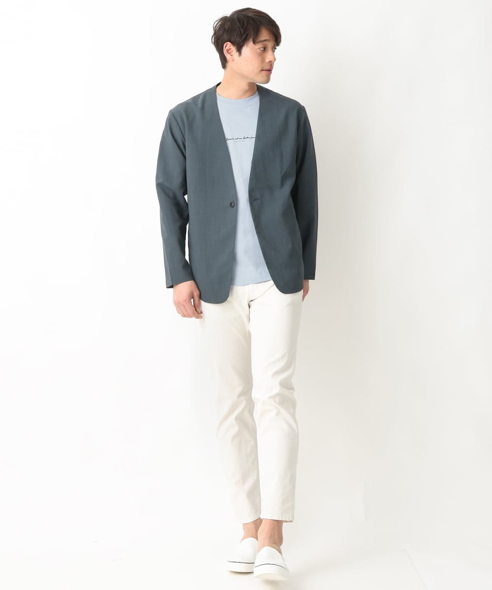 KHKGV29029 a.v.v MEN(アー・ヴェ・ヴェ) 【定番アイテム】ミニロゴセミワイドシルエットTシャツ ホワイト