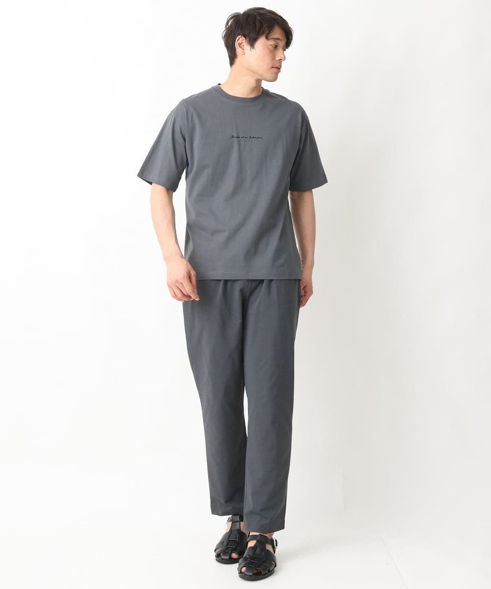 KHKGV29029 a.v.v MEN(アー・ヴェ・ヴェ) 【定番アイテム】ミニロゴセミワイドシルエットTシャツ ホワイト