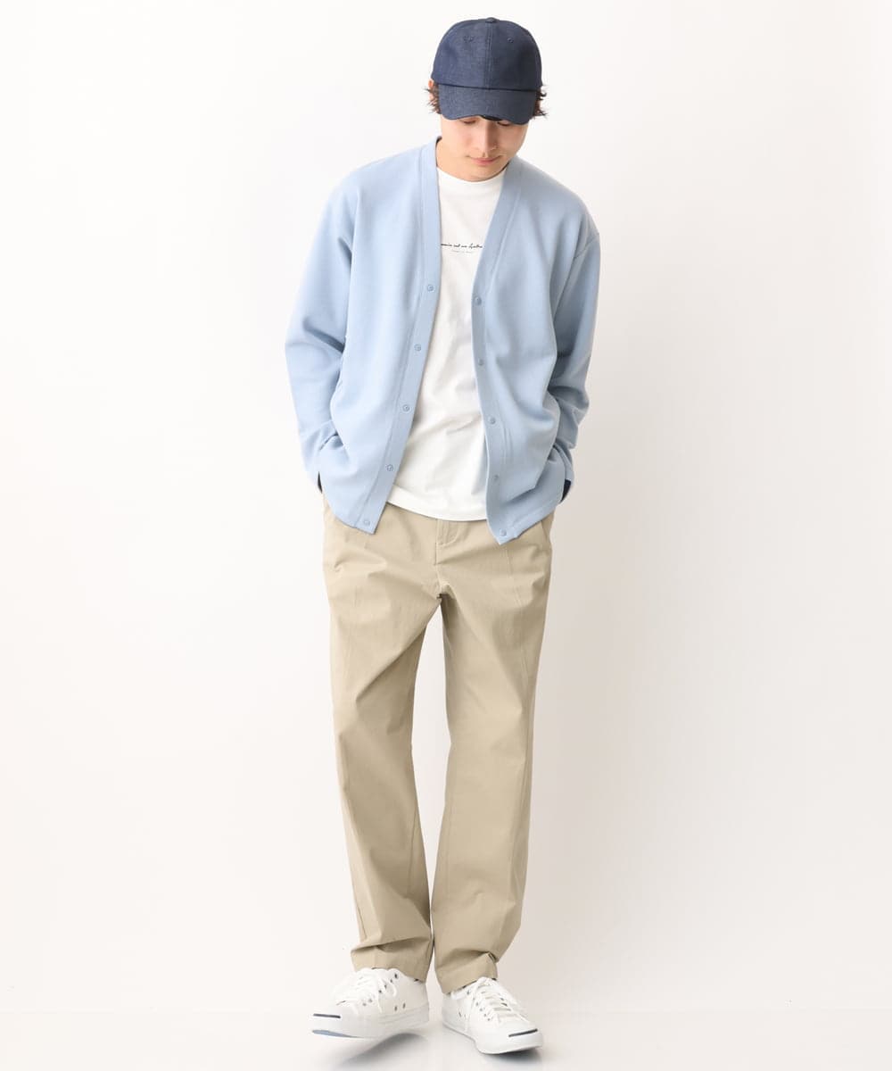 KHKGV29029 a.v.v MEN(アー・ヴェ・ヴェ) 【定番アイテム】ミニロゴセミワイドシルエットTシャツ ホワイト