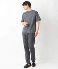 KHKGV29029 a.v.v MEN(アー・ヴェ・ヴェ) 【接触冷感】ミニロゴセミワイドシルエットTシャツ ホワイト