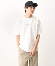 KHKGV29029 a.v.v MEN(アー・ヴェ・ヴェ) 【接触冷感】ミニロゴセミワイドシルエットTシャツ ホワイト