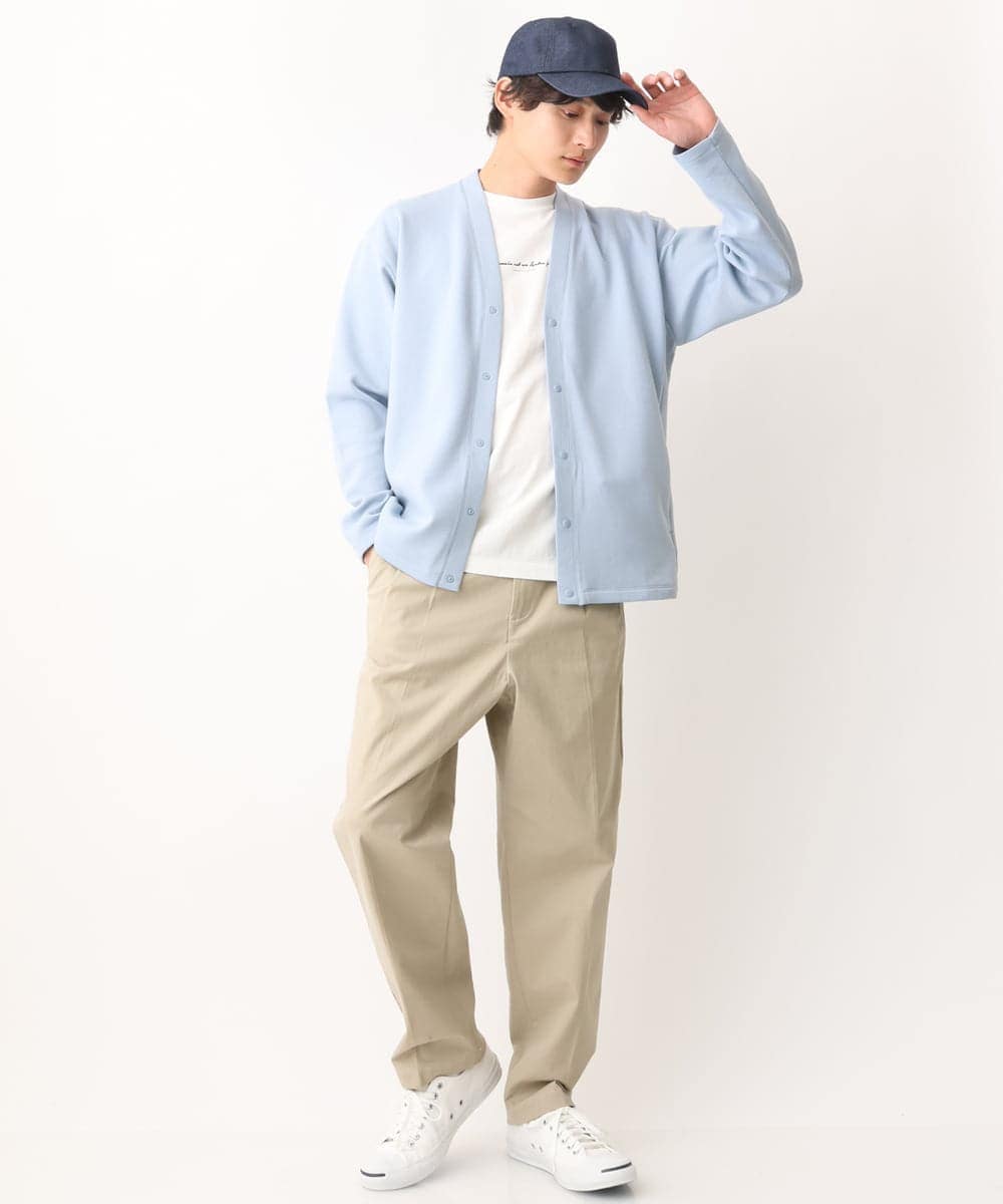 KHKGV29029 a.v.v MEN(アー・ヴェ・ヴェ) 【定番アイテム】ミニロゴセミワイドシルエットTシャツ ホワイト