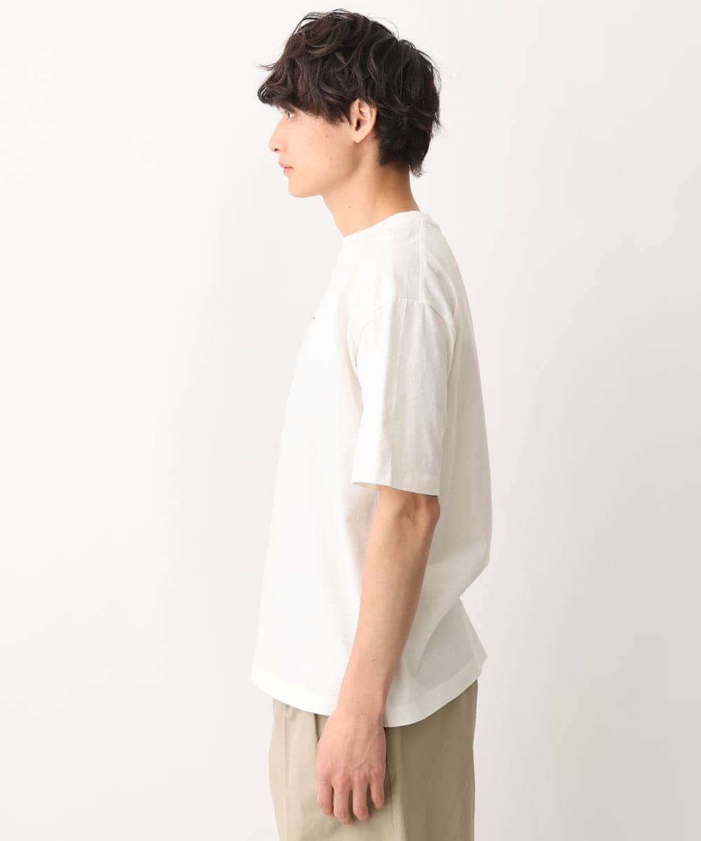 KHKGV29029 a.v.v MEN(アー・ヴェ・ヴェ) 【定番アイテム】ミニロゴセミワイドシルエットTシャツ ホワイト