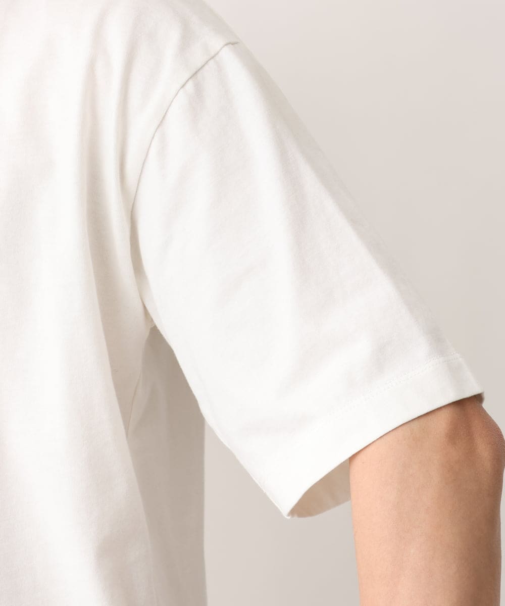 KHKGV29029 a.v.v MEN(アー・ヴェ・ヴェ) 【定番アイテム】ミニロゴセミワイドシルエットTシャツ ホワイト