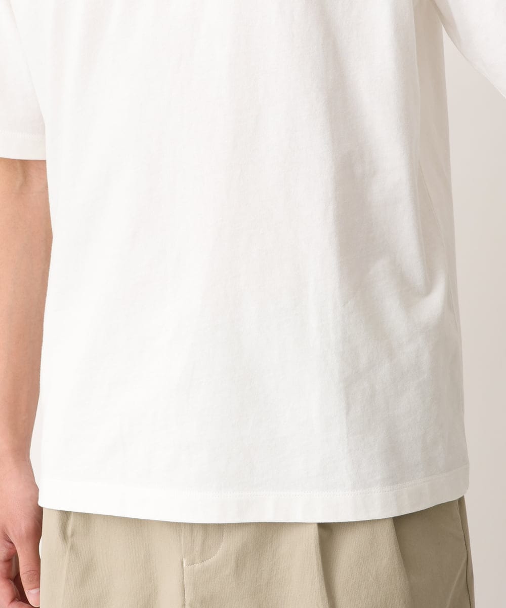 KHKGV29029 a.v.v MEN(アー・ヴェ・ヴェ) 【定番アイテム】ミニロゴセミワイドシルエットTシャツ ホワイト