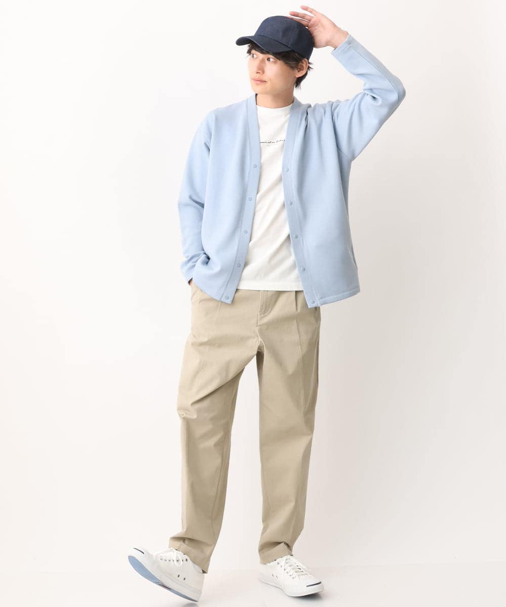 KHKGV29029 a.v.v MEN(アー・ヴェ・ヴェ) 【定番アイテム】ミニロゴセミワイドシルエットTシャツ ホワイト