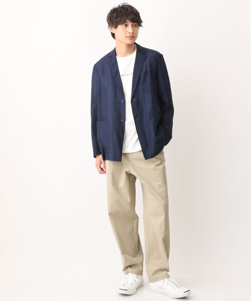 KHKGV29029 a.v.v MEN(アー・ヴェ・ヴェ) 【定番アイテム】ミニロゴセミワイドシルエットTシャツ ホワイト