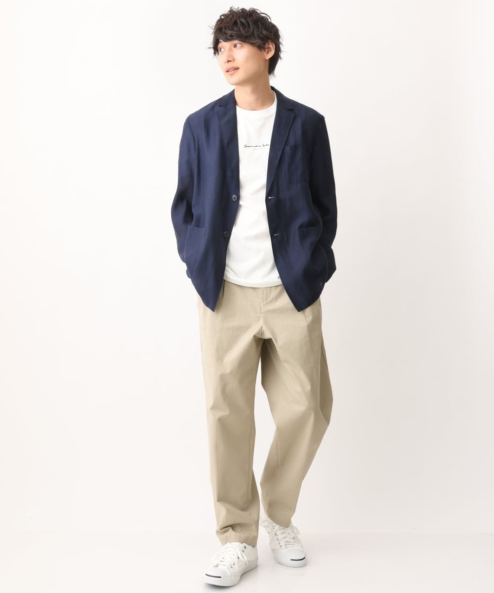 KHKGV29029 a.v.v MEN(アー・ヴェ・ヴェ) 【定番アイテム】ミニロゴセミワイドシルエットTシャツ ホワイト