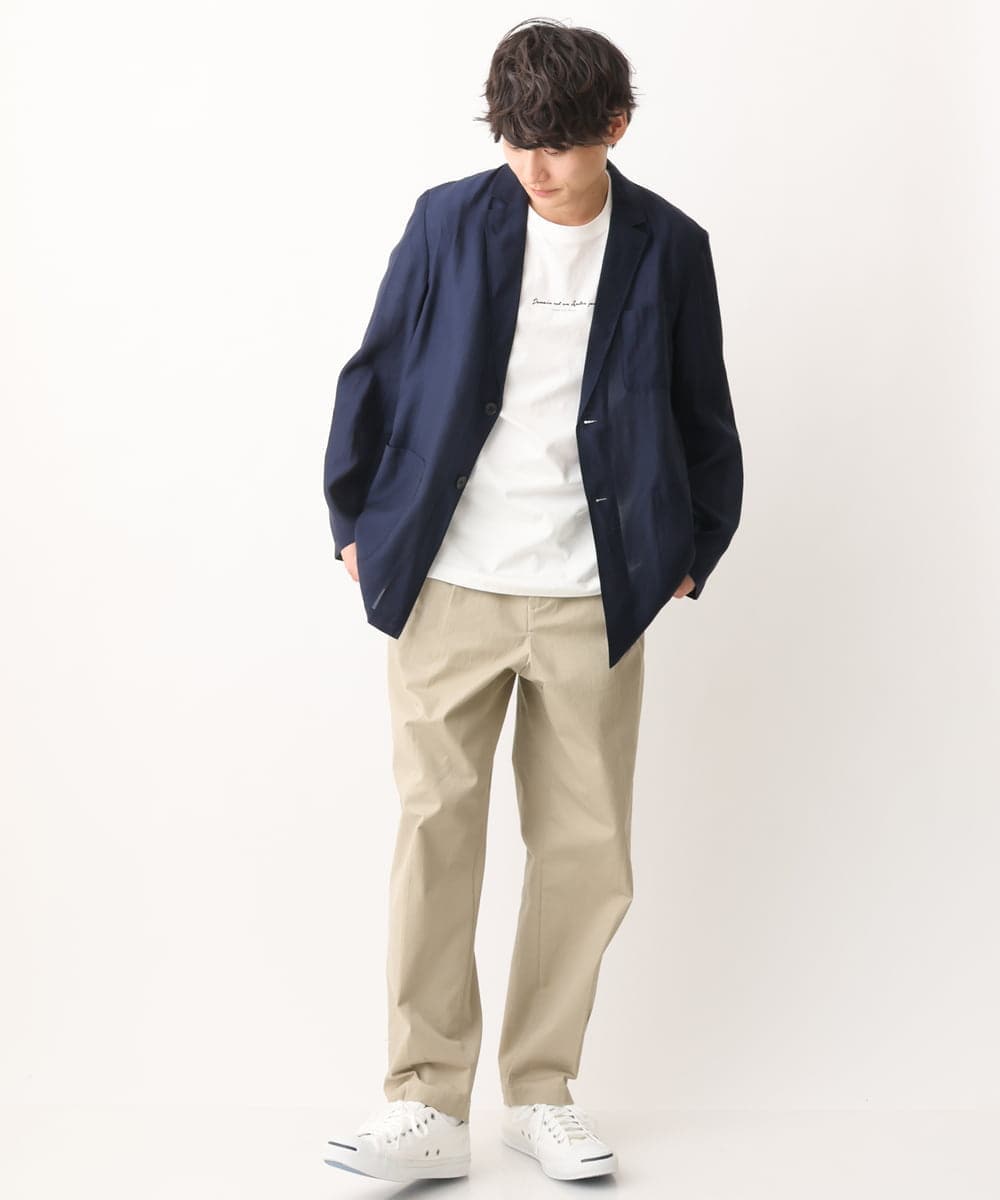 KHKGV29029 a.v.v MEN(アー・ヴェ・ヴェ) 【定番アイテム】ミニロゴセミワイドシルエットTシャツ ホワイト