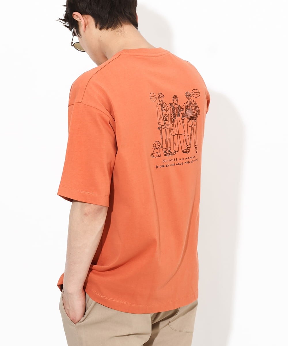 KHKGV30044 a.v.v MEN 【ucaU×a.v.vコラボ】プリントワイドシルエットTシャツ