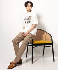 KHKGV32044 a.v.v MEN(アー・ヴェ・ヴェ) 【接触冷感】PARISフォトプリントワイドシルエットTシャツ ホワイト