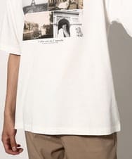 KHKGV32044 a.v.v MEN(アー・ヴェ・ヴェ) 【接触冷感】PARISフォトプリントワイドシルエットTシャツ ホワイト