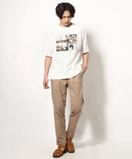 KHKGV32044 a.v.v MEN(アー・ヴェ・ヴェ) 【接触冷感】PARISフォトプリントワイドシルエットTシャツ ホワイト