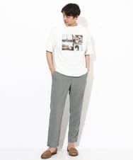 KHKGV32044 a.v.v MEN(アー・ヴェ・ヴェ) 【接触冷感】PARISフォトプリントワイドシルエットTシャツ ホワイト