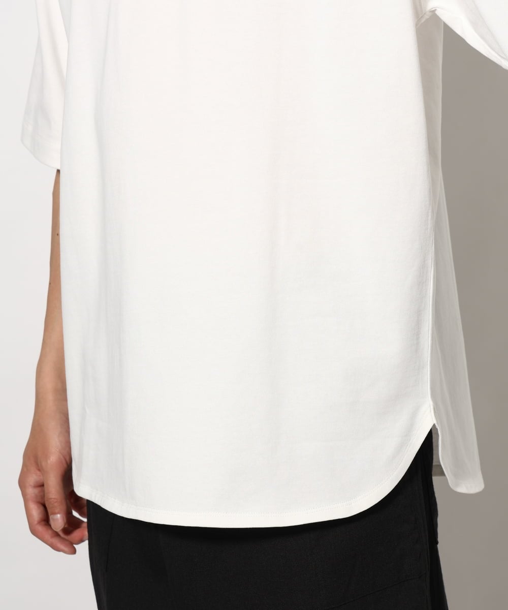 KHKGV33044 a.v.v MEN(アー・ヴェ・ヴェ) 【接触冷感】PARISフォト バックプリントロングシルエットTシャツ ホワイト