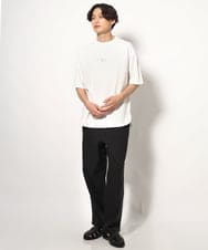 KHKGV33044 a.v.v MEN(アー・ヴェ・ヴェ) 【ユニセックス】PARISフォト バックプリントロングシルエットTシャツ ホワイト