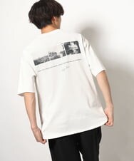 KHKGV33044 a.v.v MEN(アー・ヴェ・ヴェ) 【ユニセックス】PARISフォト バックプリントロングシルエットTシャツ ホワイト