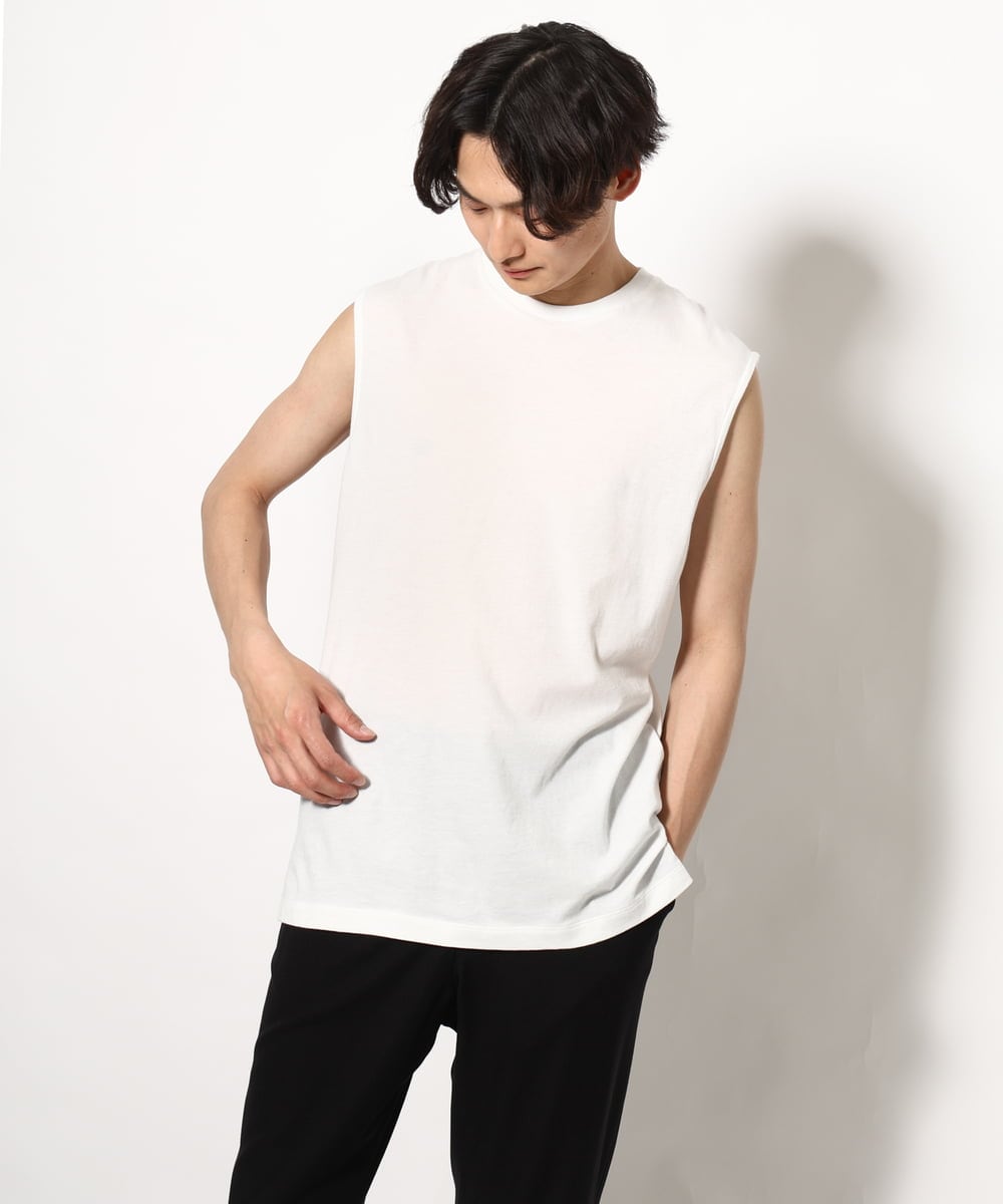 KHKGV35044 a.v.v MEN(アー・ヴェ・ヴェ) 【2点セット/接触冷感】ライトワッフルTシャツ ネイビー