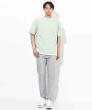 KHKGV35044 a.v.v MEN(アー・ヴェ・ヴェ) 【2点セット/接触冷感】ライトワッフルTシャツ ネイビー