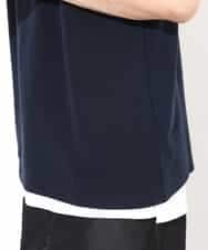 KHKGV35044 a.v.v MEN(アー・ヴェ・ヴェ) 【2点セット/接触冷感】ライトワッフルTシャツ ネイビー