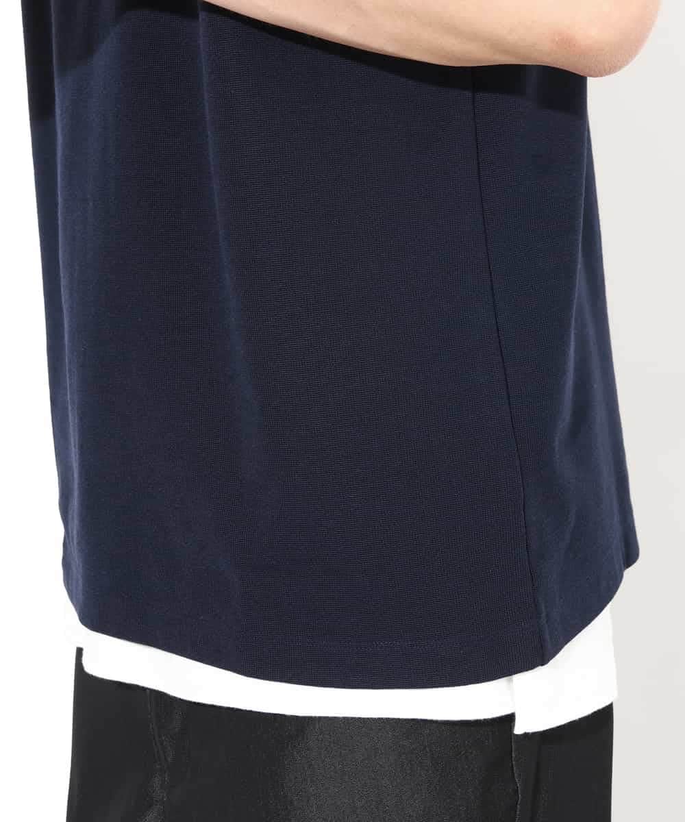 KHKGV35044 a.v.v MEN(アー・ヴェ・ヴェ) 【2点セット/接触冷感】ライトワッフルTシャツ ネイビー