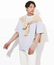 KHKGV38039 a.v.v MEN(アー・ヴェ・ヴェ) 【接触冷感】細ボーダーセミワイドシルエットTシャツ ブラック