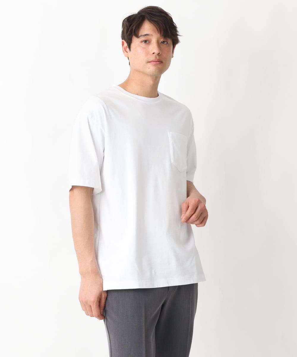 KHKGV40034 a.v.v MEN(アー・ヴェ・ヴェ) 【定番アイテム】ハイクオリティーコットンシルケットTシャツ ミント